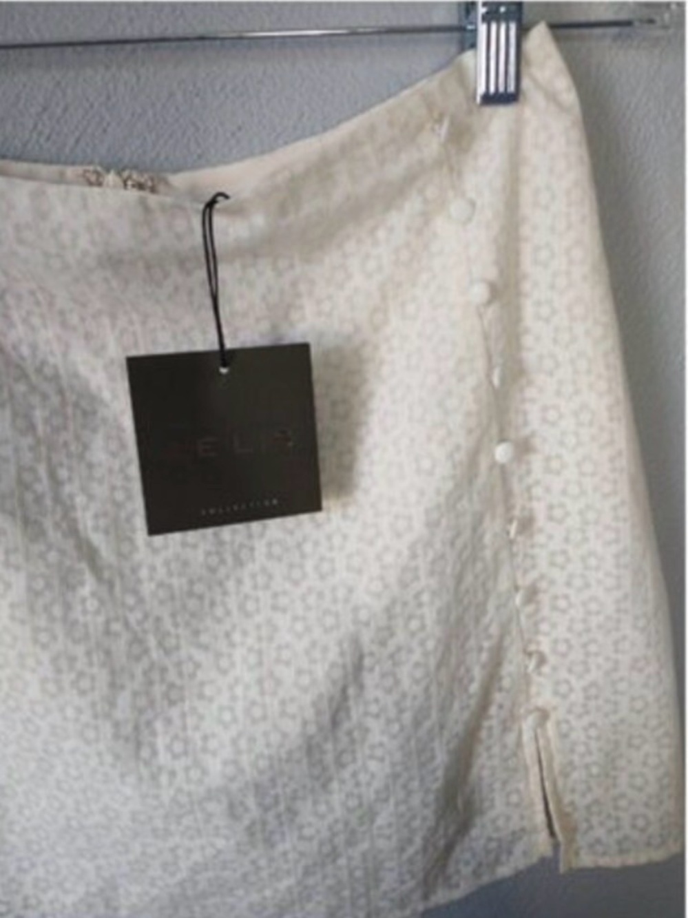 Le Lis White skit Women’s Small Floral Button Front Coquette Y2K Summer Skirt